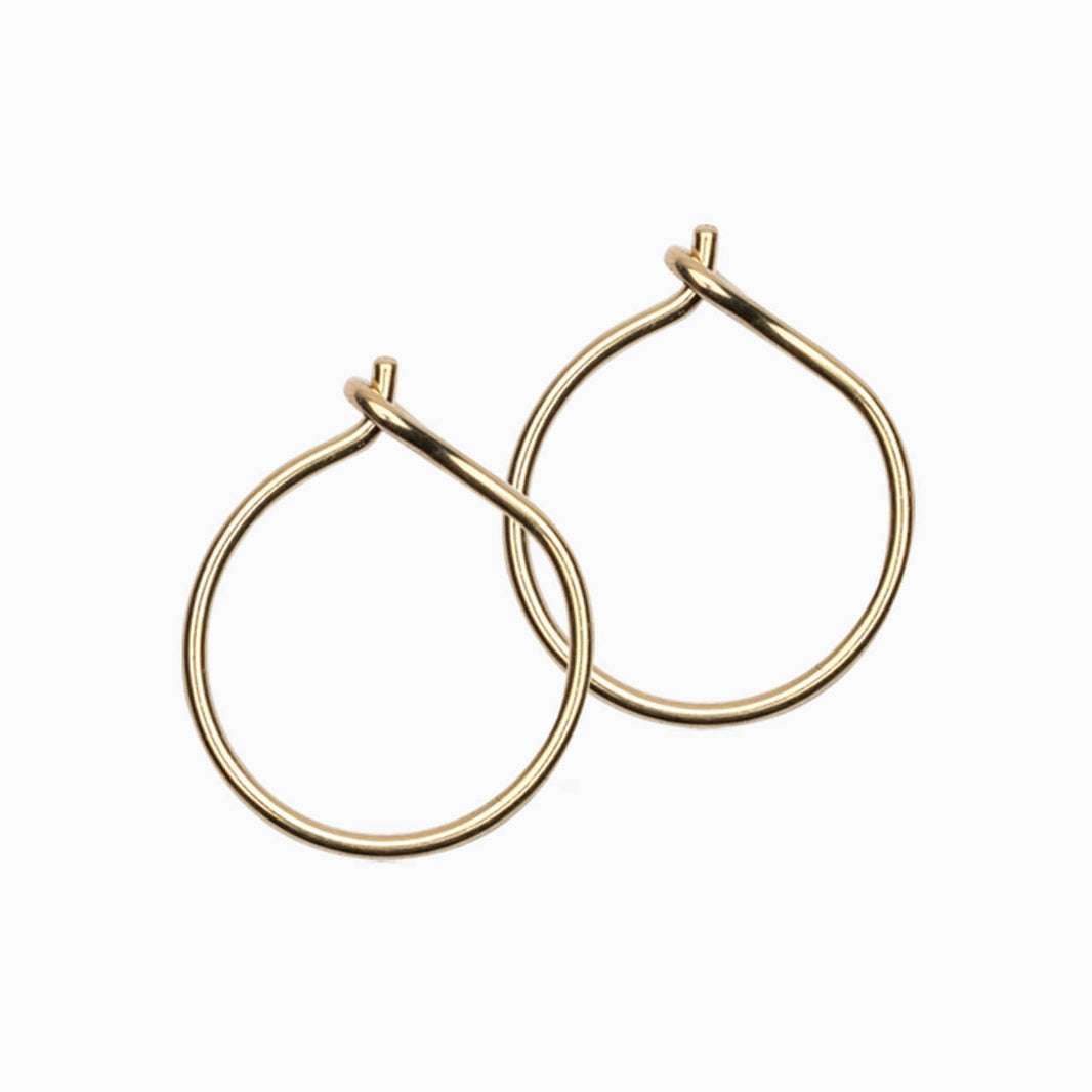 Pure Medical Grade Golden Titanium Ear Rings