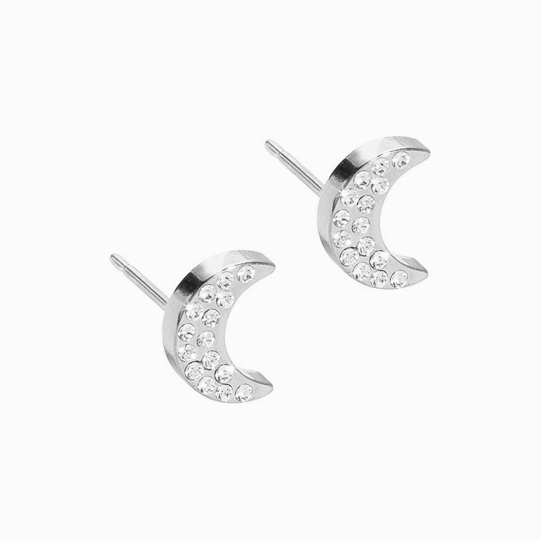 Brilliance Moon Crystal Earrings