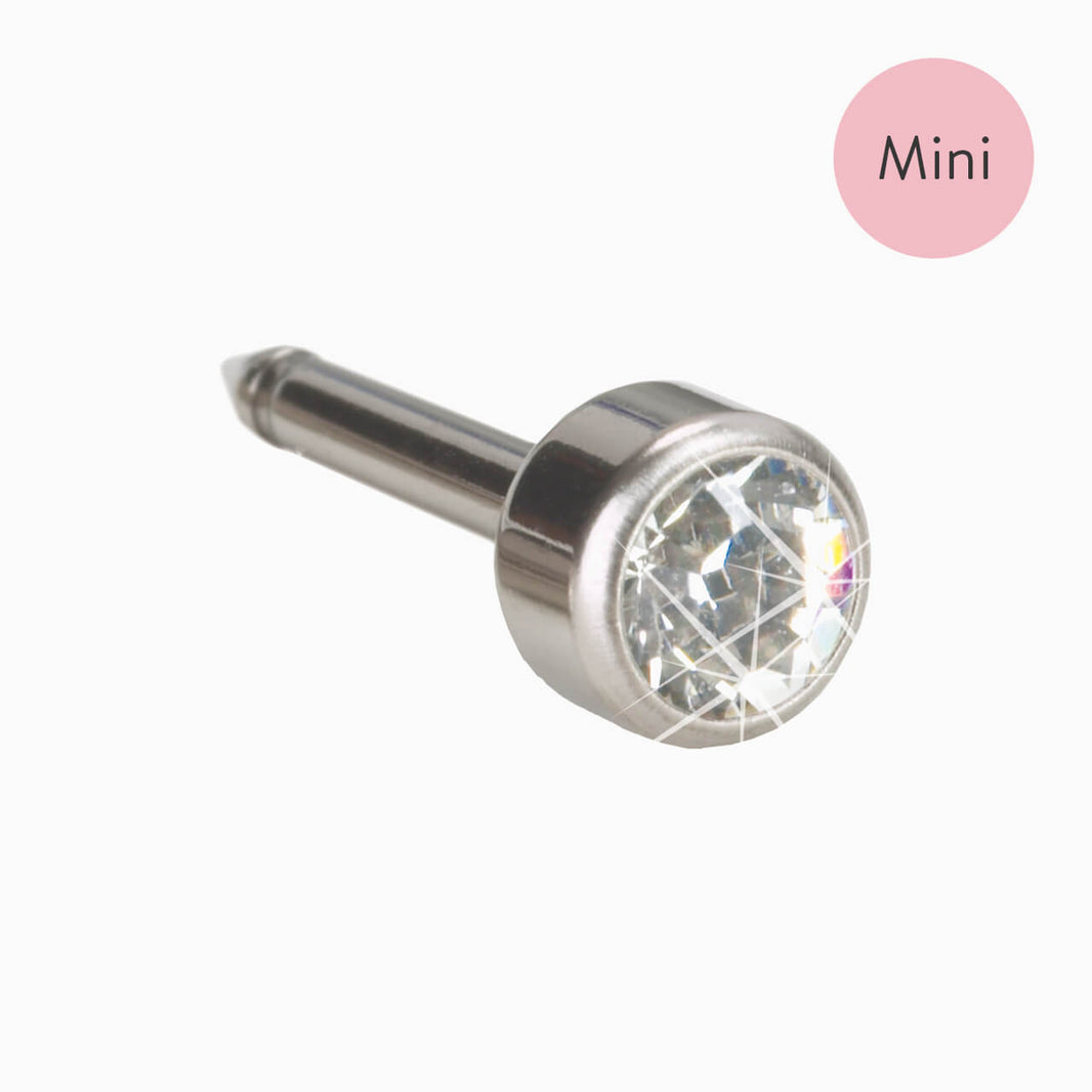Silver Titanium 3mm MINI Bezel Crystal Cassettes ( requires mini instrument)