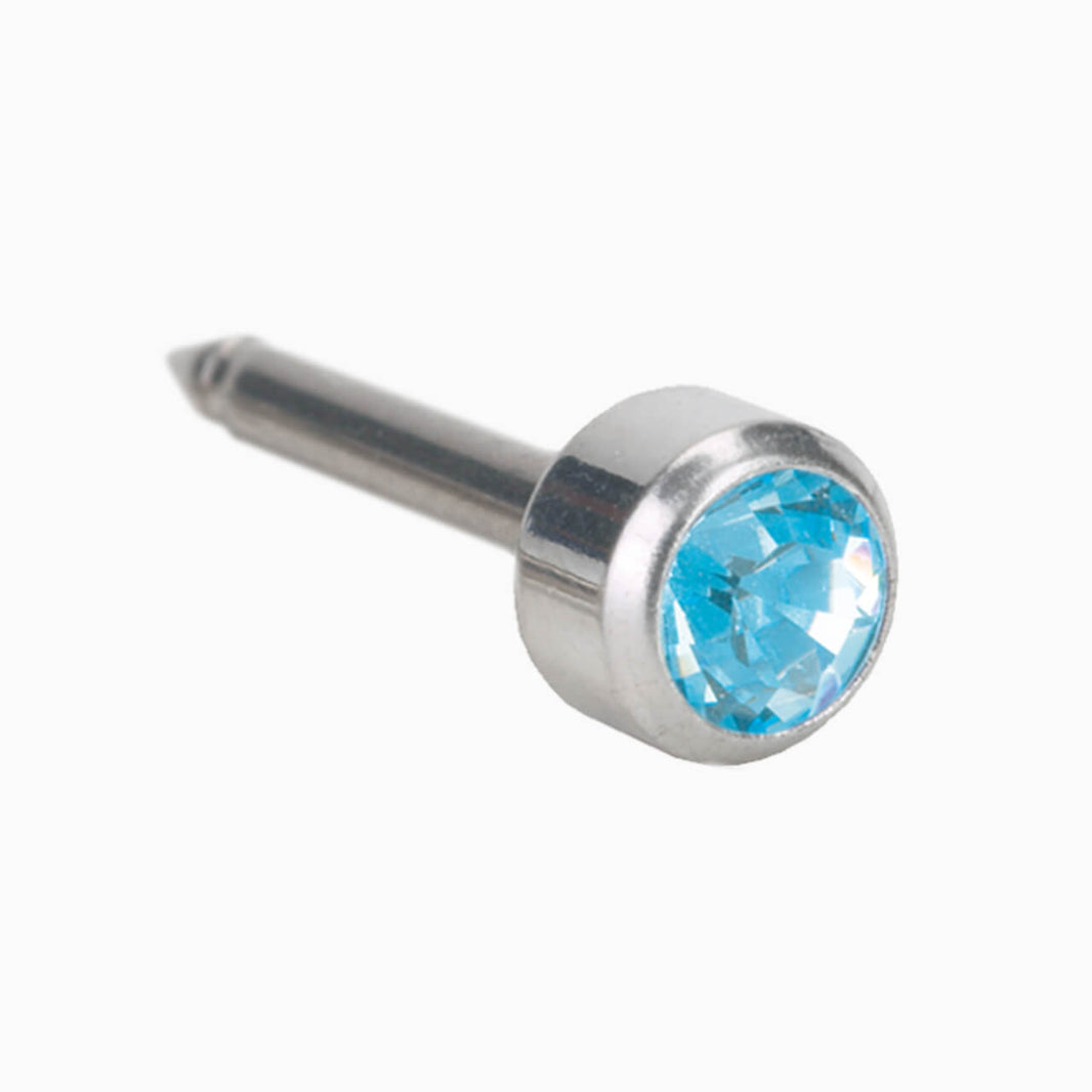 Silver Titanium 4mm Bezel Aquamarine Cassettes