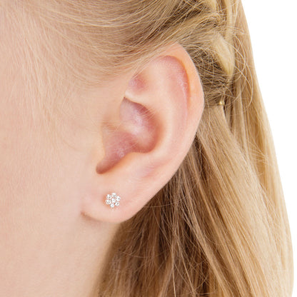 Medical Plastic 5mm Daisy Earrings