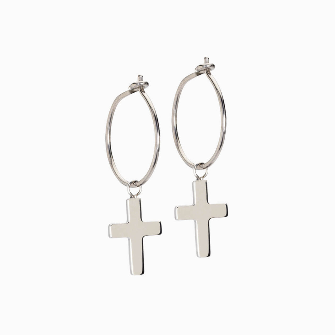 Cross Pendant Earrings made from pure medical grade titanium