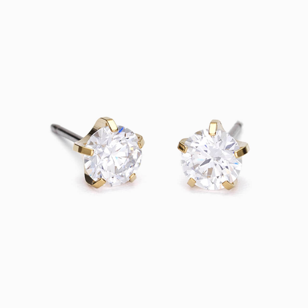 6mm Precious Prong Set earrings