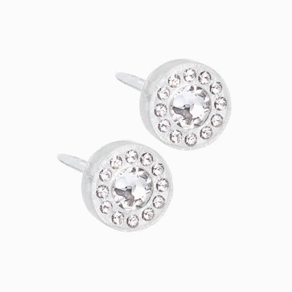 Medical Plastic 6mm Brilliance Halo Earrings