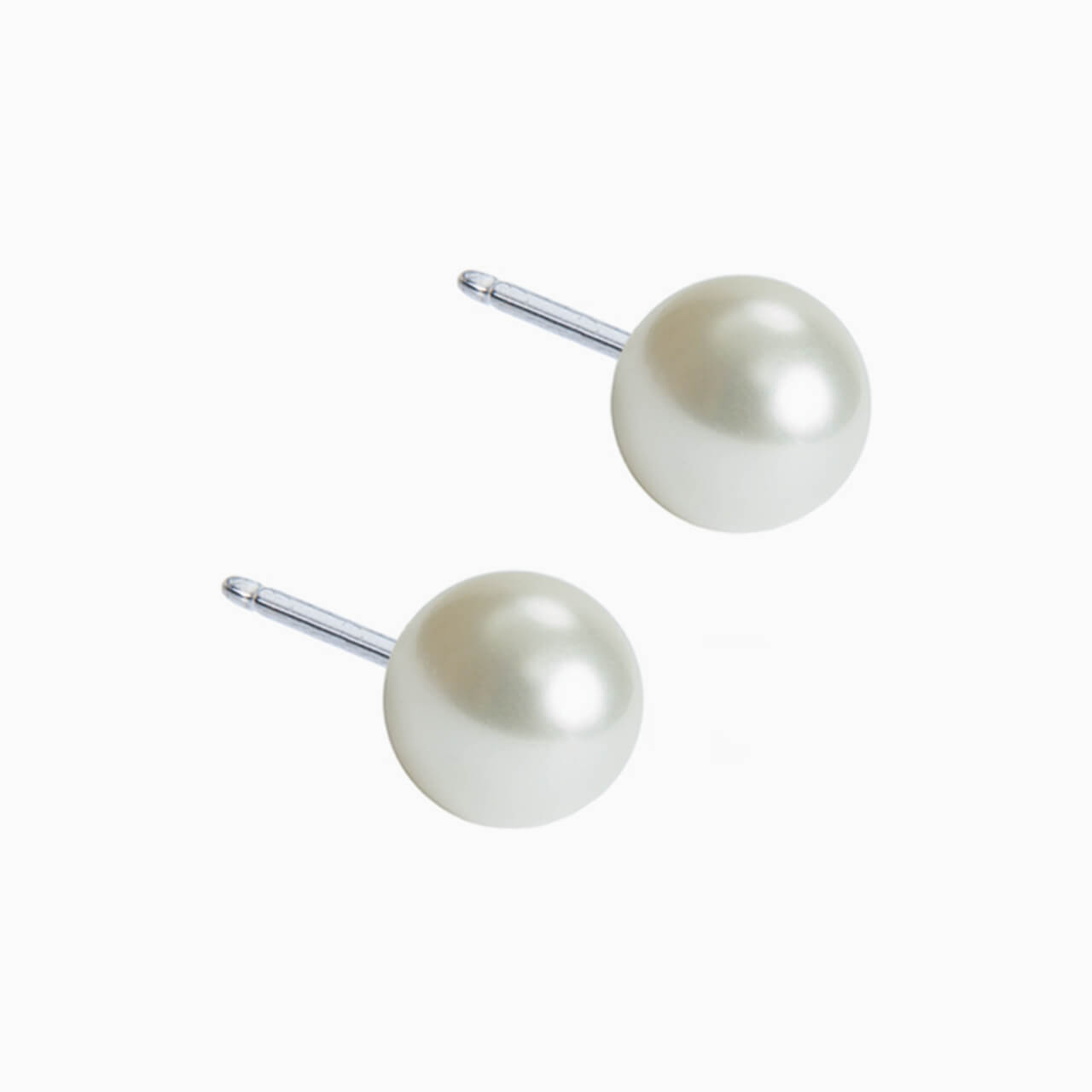 White Pearl Earrings