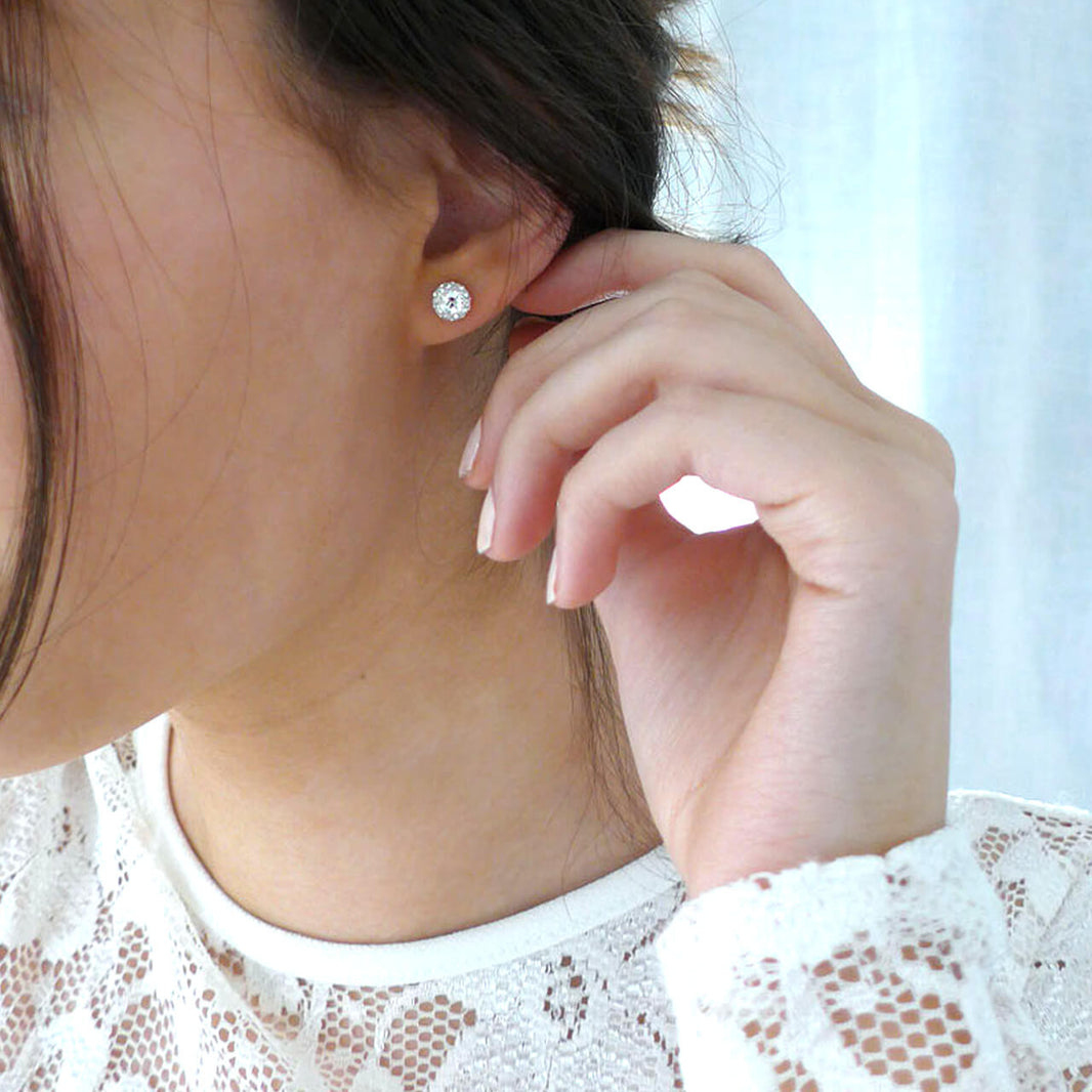 Crystal Ball 6mm Earrings