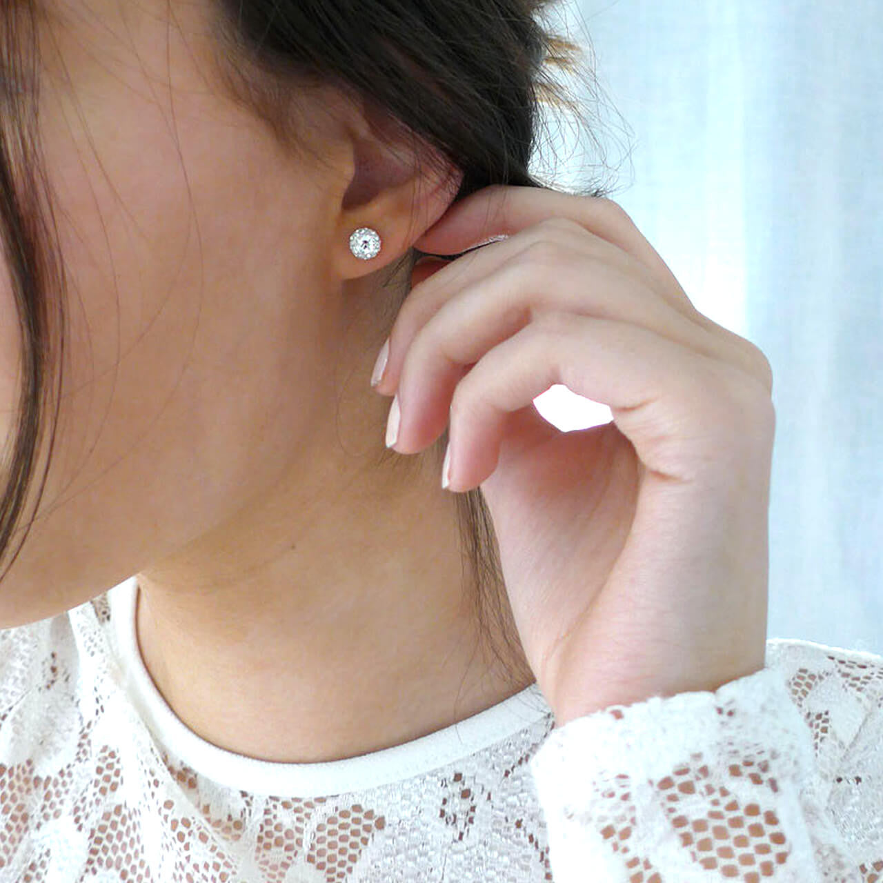 Crystal Ball 6mm Earrings