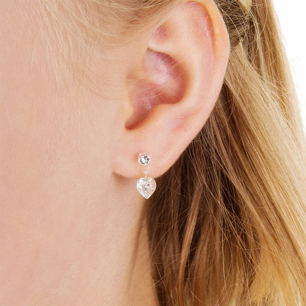 Medical Plastic Dangle Heart Earrings
