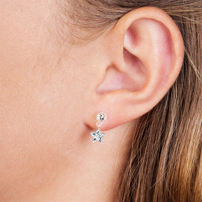 Medical Plastic Dangle Star Earrings