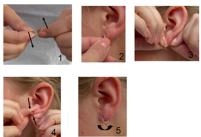 Instructions for opening and closing safety ear rings