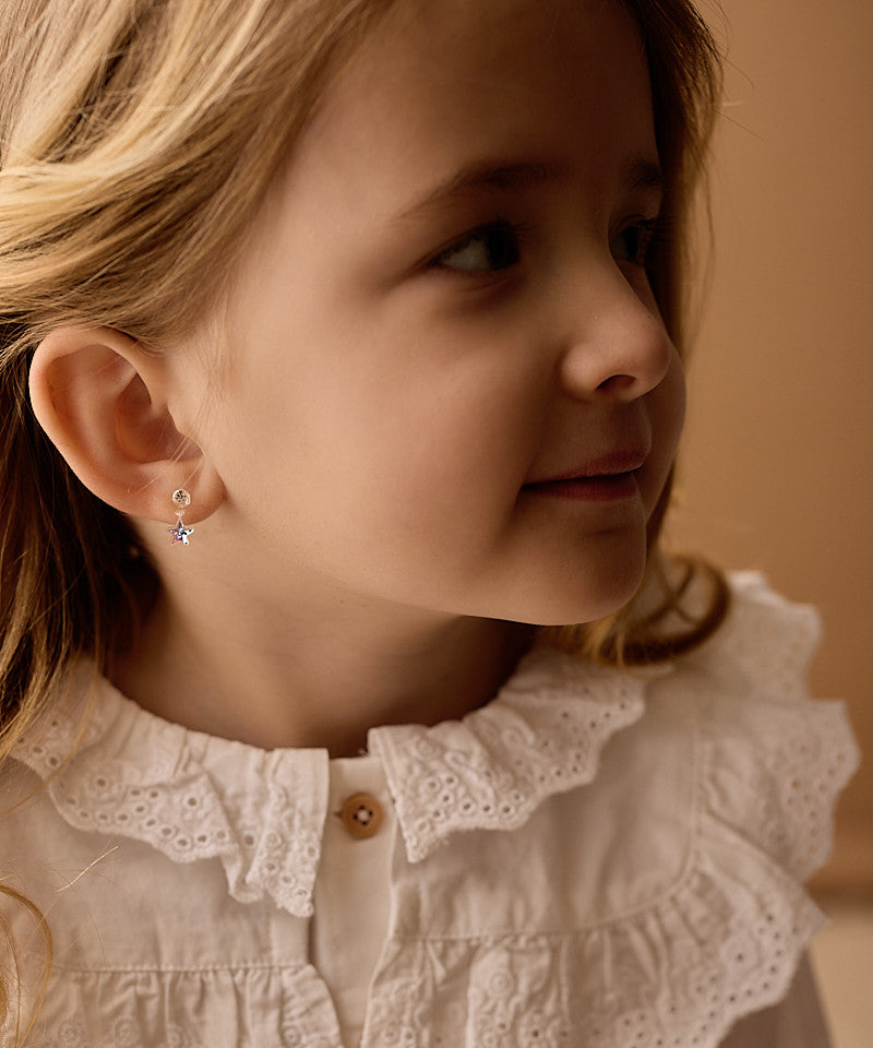 Medical Plastic Dangle Star Earrings