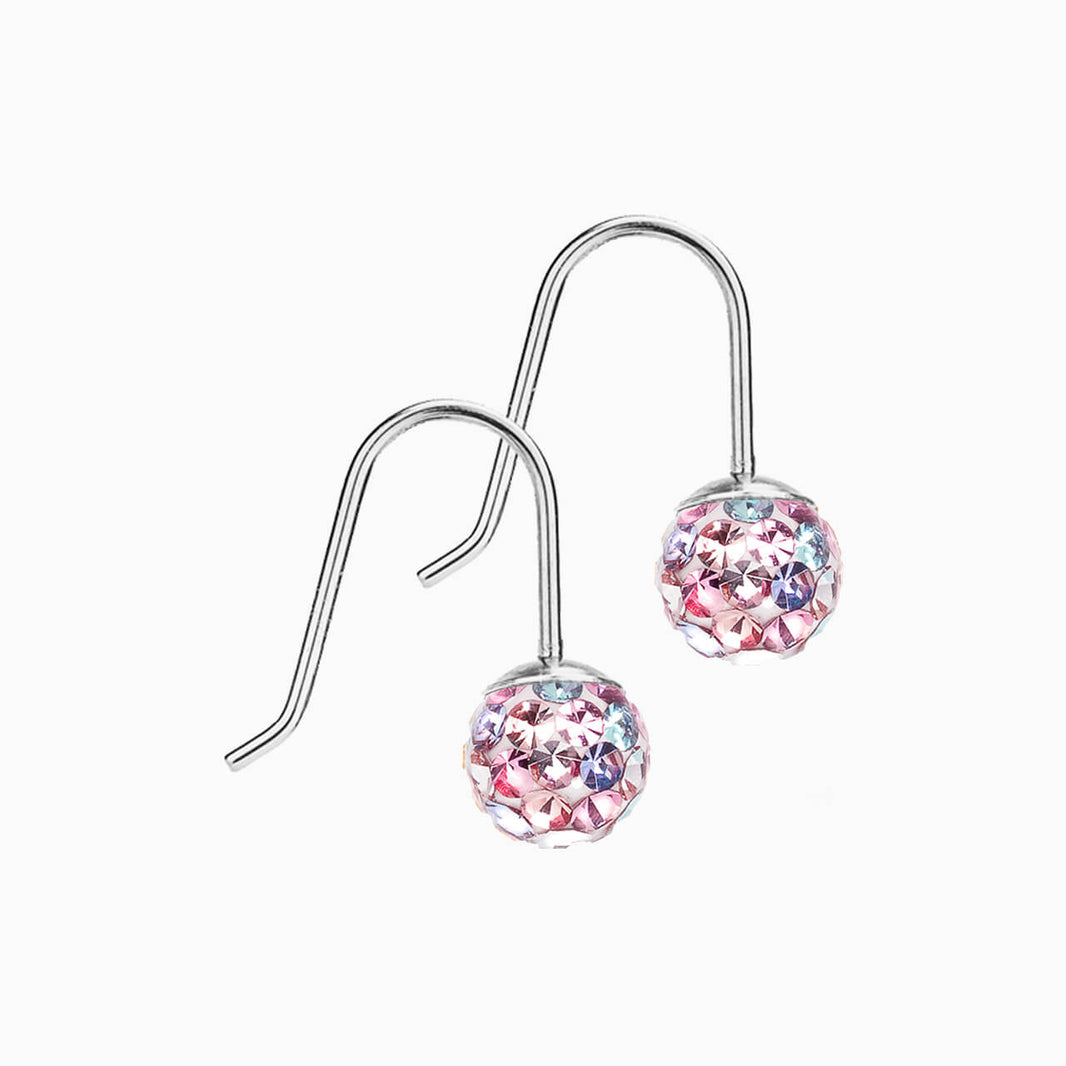 Crystal Ball Pendant Earrings