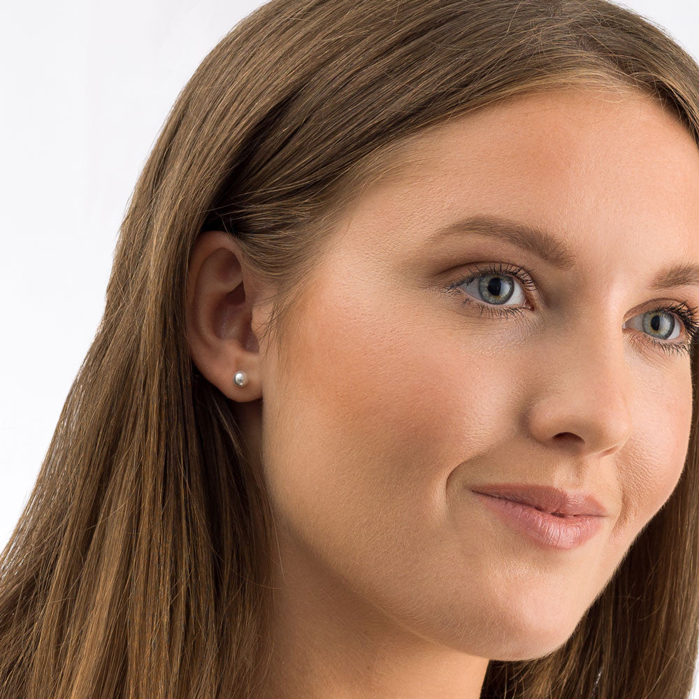 White Pearl Earrings